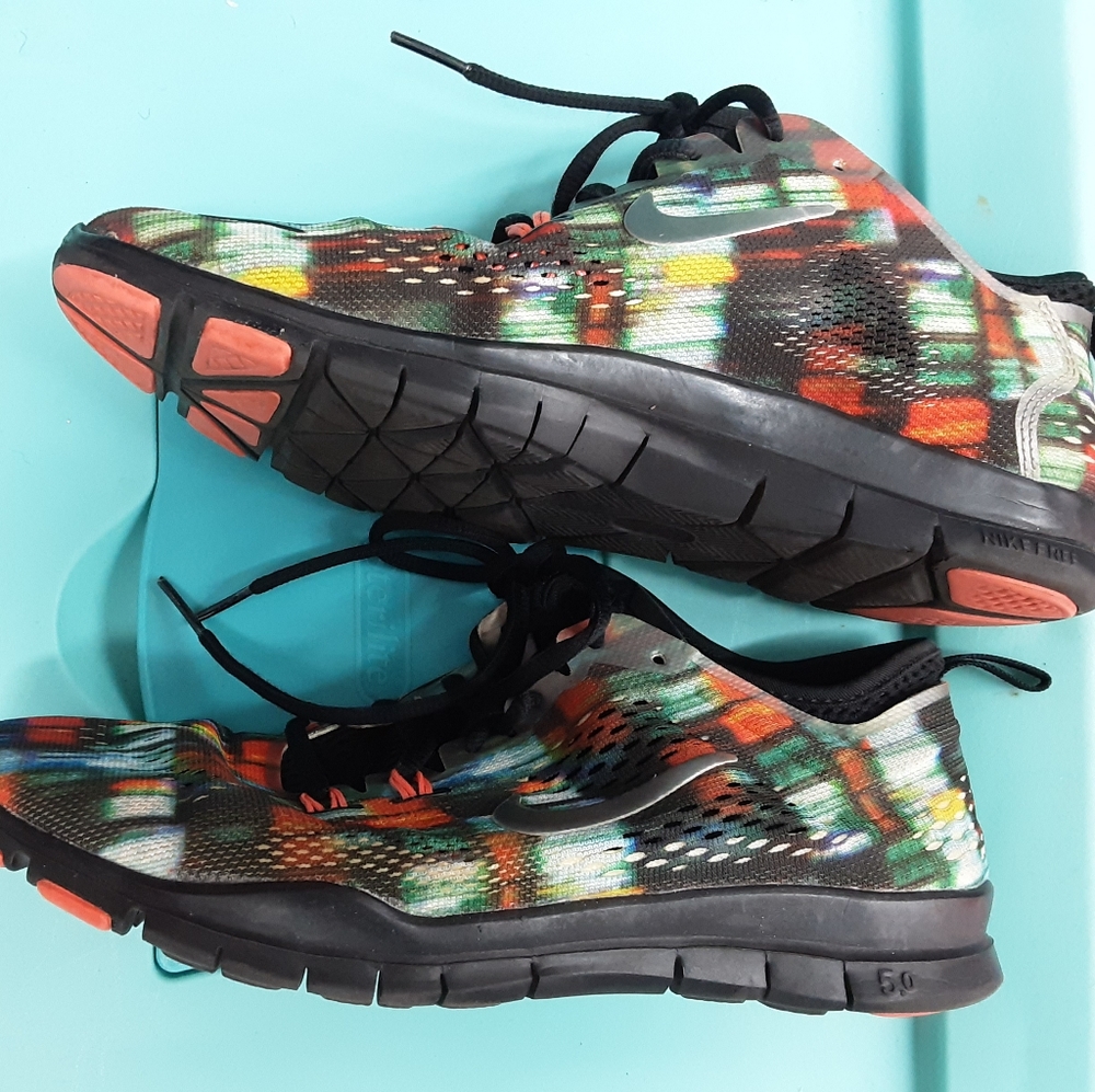 Nike Free Flyknit 5.0 Women's Multi Colored Sneakers Size 7 - Picture 5 of 16